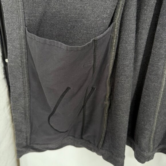 Lululemon Womens Open Cardigan Size 12 Stretch Modal Jersey Wrap Jacket gray - Picture 10 of 14